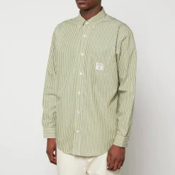 Shirts|Shirts|Dr. Martens Drôle de Monsieur La Chemise Rayée Pinstriped Cotton-Poplin Shirt - S