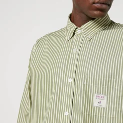 Shirts|Shirts|Dr. Martens Drôle de Monsieur La Chemise Rayée Pinstriped Cotton-Poplin Shirt - S