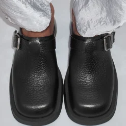 Flats|SUI AVA E8 by Miista Women's Aroa Leather Mules - UK 4