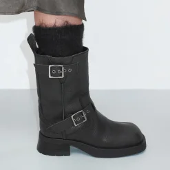 Boots|Dr. Martens E8 by Miista Women's Renate Leather Biker Boots - UK 3