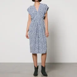 Dresses|Dresses|Marant Etoile Epolia Printed Georgette Sleeveless Dress - FR 36/UK 8