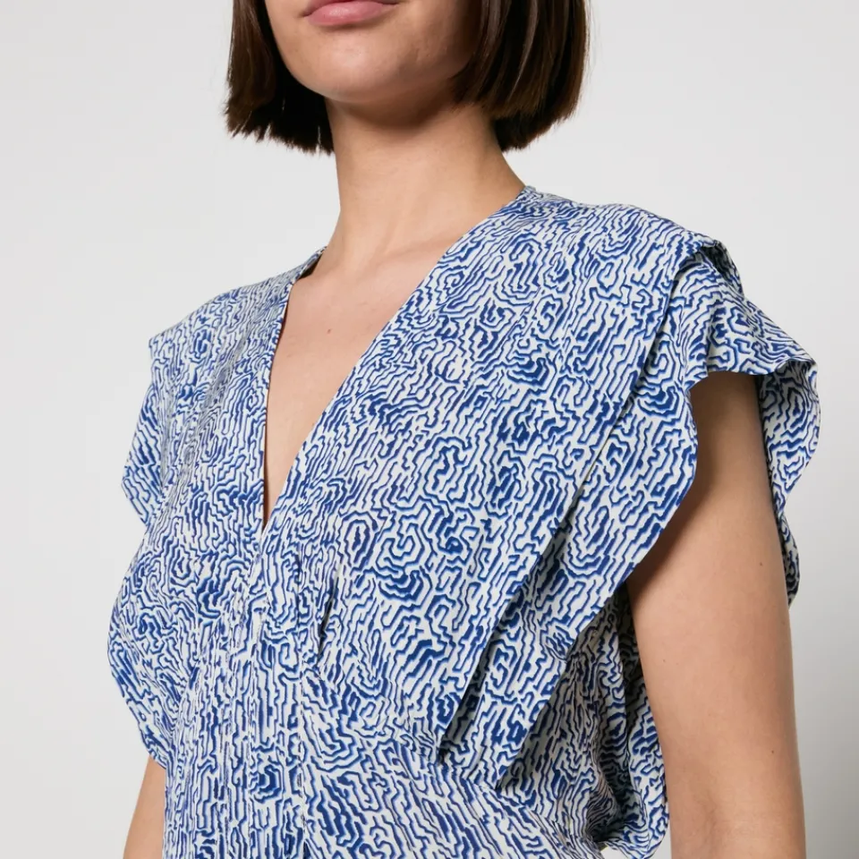 Dresses|Dresses|Marant Etoile Epolia Printed Georgette Sleeveless Dress - FR 36/UK 8