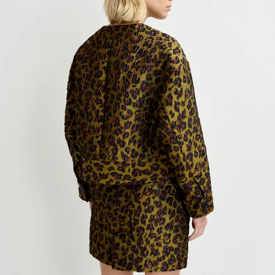 Jackets|Coats|Dr. Martens Essentiel Antwerp Gallant Leopard-Cloqué Jacket - EU 40/UK 12