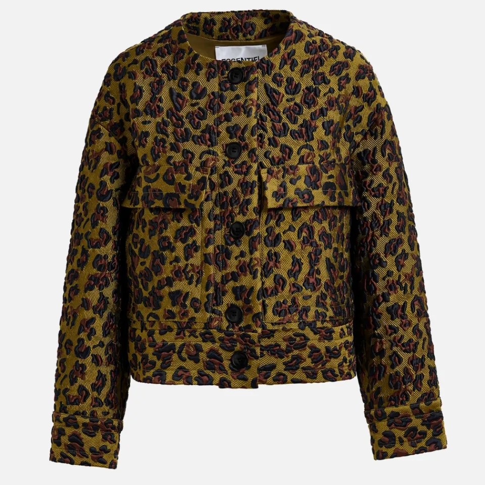 Jackets|Coats|Dr. Martens Essentiel Antwerp Gallant Leopard-Cloqué Jacket - EU 40/UK 12