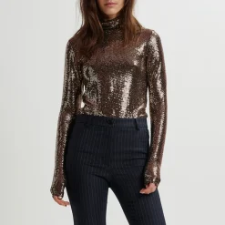T-Shirts And Tops|Ganni Essentiel Antwerp Geaker Stretch-Jersey Turtle Neck Top - 0 / XS