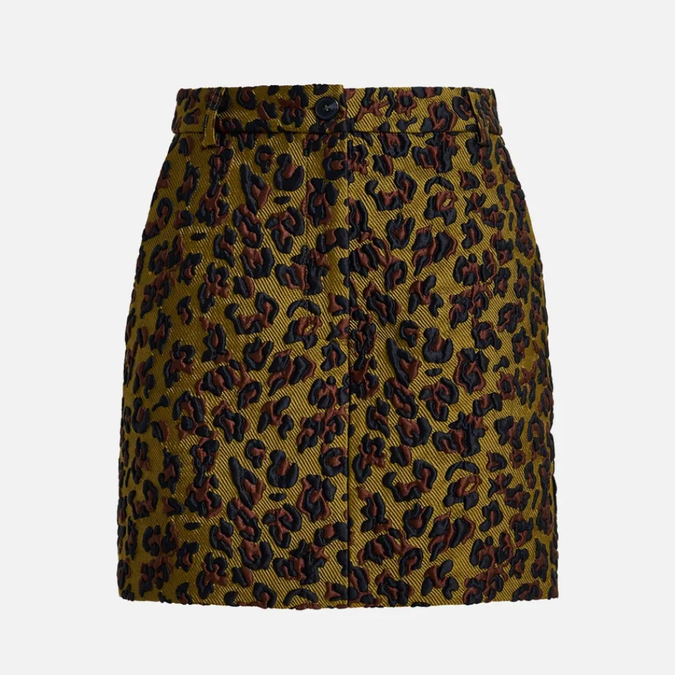 Skirts|Skirts|Essentiel Antwerp Generic Leopard-Cloqué Skirt - EU 36/UK 8