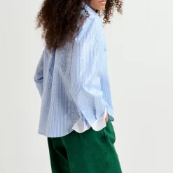 T-Shirts And Tops|Shirts And Blouses|Essentiel Antwerp Giuliano Sequin Cotton-Poplin Shirt - EU 34/UK 6