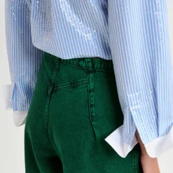 T-Shirts And Tops|Shirts And Blouses|Essentiel Antwerp Giuliano Sequin Cotton-Poplin Shirt - EU 34/UK 6