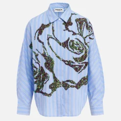 T-Shirts And Tops|Shirts And Blouses|Dr. Martens Essentiel Antwerp Godsend Embellished Cotton-Poplin Shirt - EU 36/UK 8