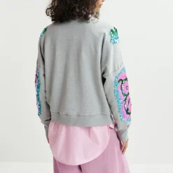 Loungewear|Sweatshirts|Essentiel Antwerp Hecrazy Sequin-Embellished Cotton-Jersey Sweatshirt - 0