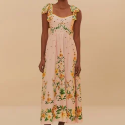Dresses|Dresses|Farm Rio Botanical Beauty Cotton-Blend Midi Dress - M