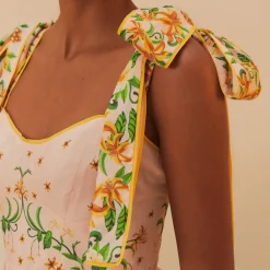 Dresses|Dresses|Farm Rio Botanical Beauty Cotton-Blend Midi Dress - M