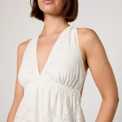 Dresses|Dresses|Farm Rio Broderie Anglaise Linen-Blend Maxi Dress - XS