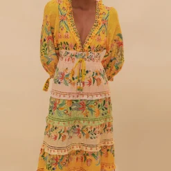 Dresses|Dresses|Dr. Martens Farm Rio Delicate Flowers Floral-Print Cotton Maxi Dress - L