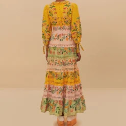 Dresses|Dresses|Dr. Martens Farm Rio Delicate Flowers Floral-Print Cotton Maxi Dress - L