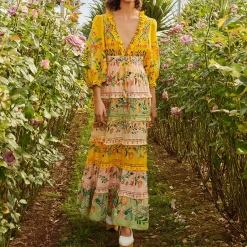 Dresses|Dresses|Dr. Martens Farm Rio Delicate Flowers Floral-Print Cotton Maxi Dress - L