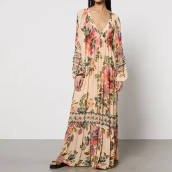 Dresses|Dresses|Ganni Farm Rio Floral-Print Chiffon Dress - S