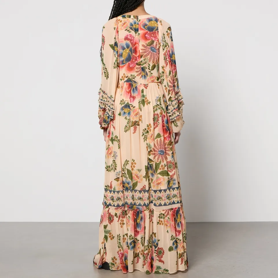 Dresses|Dresses|Ganni Farm Rio Floral-Print Chiffon Dress - S
