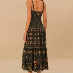 Dresses|Dresses|Anni Lu Farm Rio Flowers Arch Linen-Blend Maxi Dress - M
