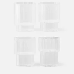 Dining|Dr. Martens Ferm Living Ripple Glasses - Set of 4 - Frosted