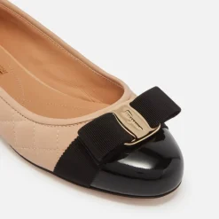 Flats|Ferragamo Ferregamo Women's Varina Quilted Leather Ballet Flats - UK 5