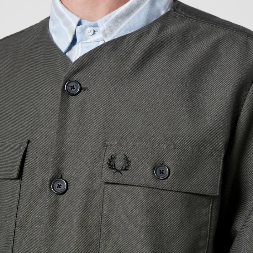 Shirts|Shirts|Veja Fred Perry Cotton-Twill Overshirt - L