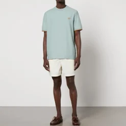 Shirts|Shirts|Fred Perry Embroidered Cotton-Piqué Polo Shirt - S