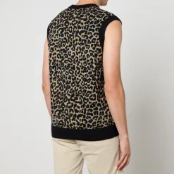 Knitwear|Dr. Martens Fred Perry Leopard Cotton-Blend Jacquard Vest - M