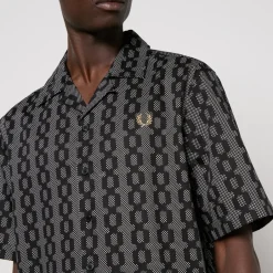 Shirts|Shirts|Veja Fred Perry Revere Printed Camp Collar Shirt - S