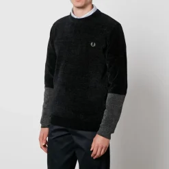 Knitwear|Barbour Fred Perry Two-Tone Chenille Jumper - S