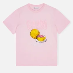 Loungewear|T-Shirts And Tops|Ganni Basic Cotton-Jersey Grapefruit Relaxed T-Shirt - XS
