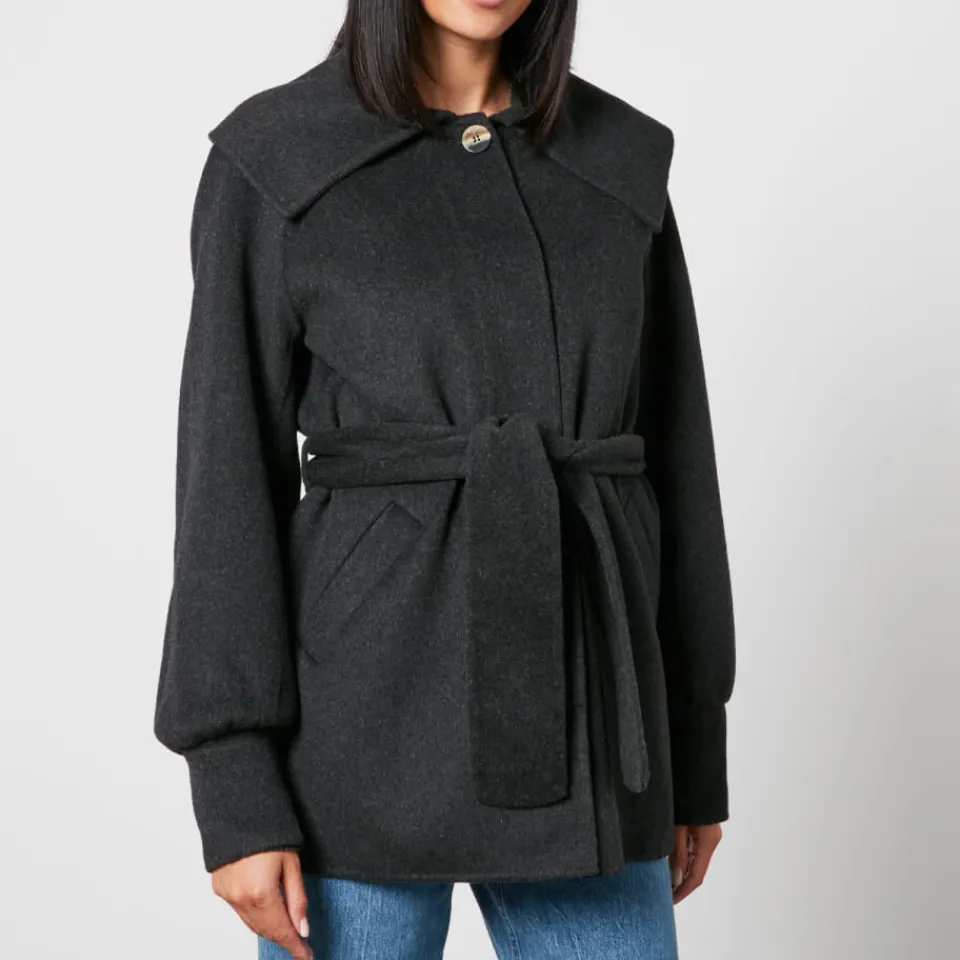 Jackets|Coats|Dr. Martens Ganni Belted Wool-Blend Jacket - EU 40/UK 12