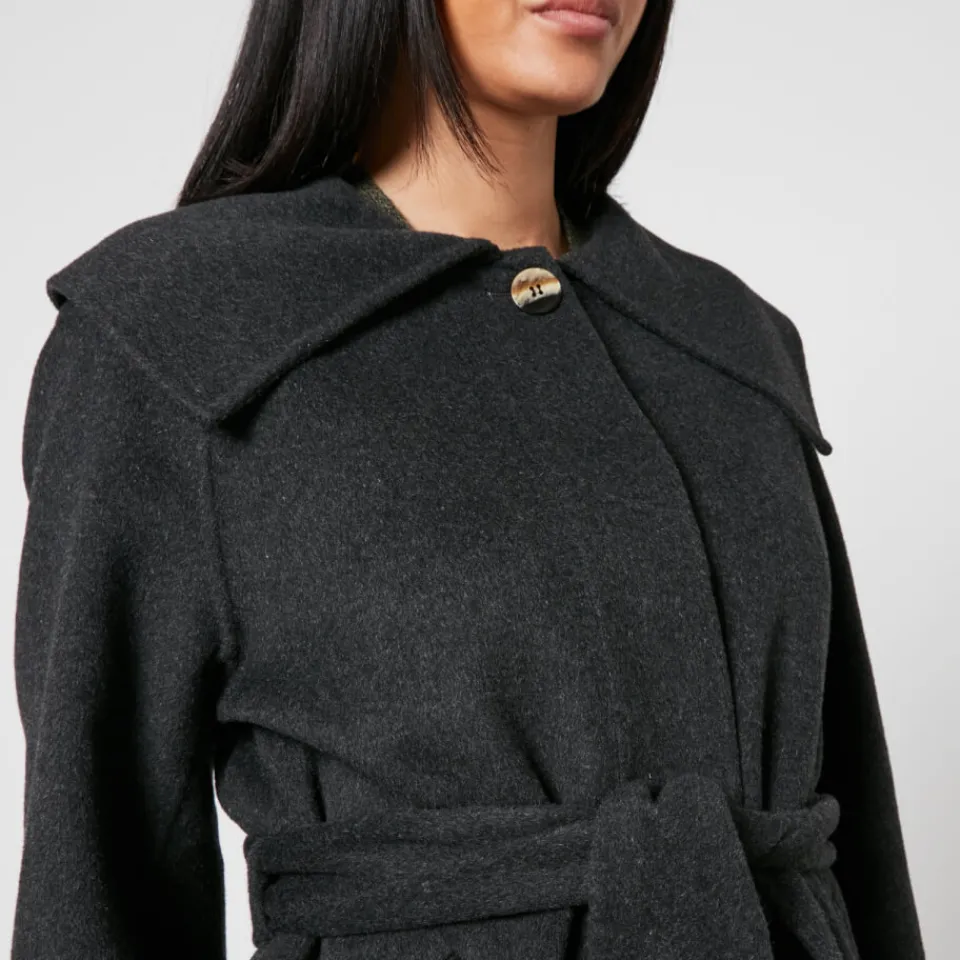 Jackets|Coats|Dr. Martens Ganni Belted Wool-Blend Jacket - EU 40/UK 12