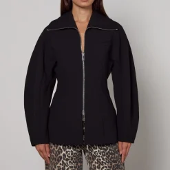 Jackets|Coats|Dr. Martens Ganni Bonded Crepe Curve Sleeve Jacket - EU 34/UK 6