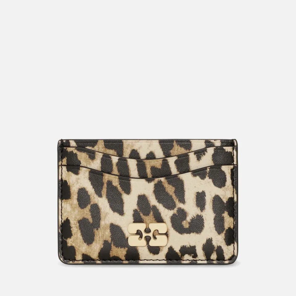 Purses|Ganni Bou Leopard-Print Cardholder