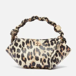 Bags|Ganni Bou Leopard-Print Recycled Leather Mini Bag