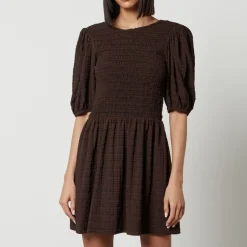 Dresses|Dresses|AGOLDE Ganni Check Pattern Seersucker Mini Dress - EU 34/UK 6