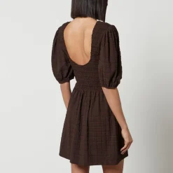 Dresses|Dresses|AGOLDE Ganni Check Pattern Seersucker Mini Dress - EU 34/UK 6