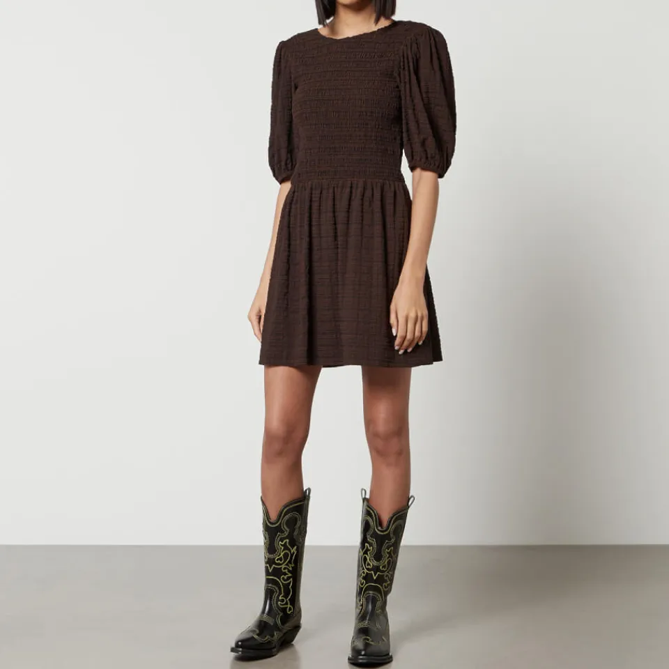 Dresses|Dresses|AGOLDE Ganni Check Pattern Seersucker Mini Dress - EU 34/UK 6