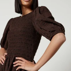 Dresses|Dresses|AGOLDE Ganni Check Pattern Seersucker Mini Dress - EU 34/UK 6