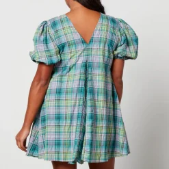 Dresses|Dresses|Ganni Checked Cotton-Blend-Seersucker Mini Dress - EU 36/UK 8