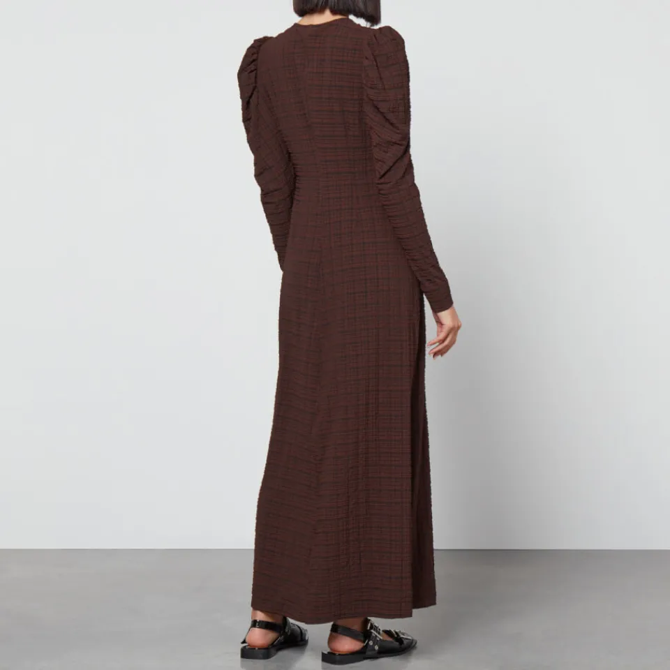 Dresses|Dresses|Ganni Checked Seersucker Maxi Dress - EU 36/UK 8