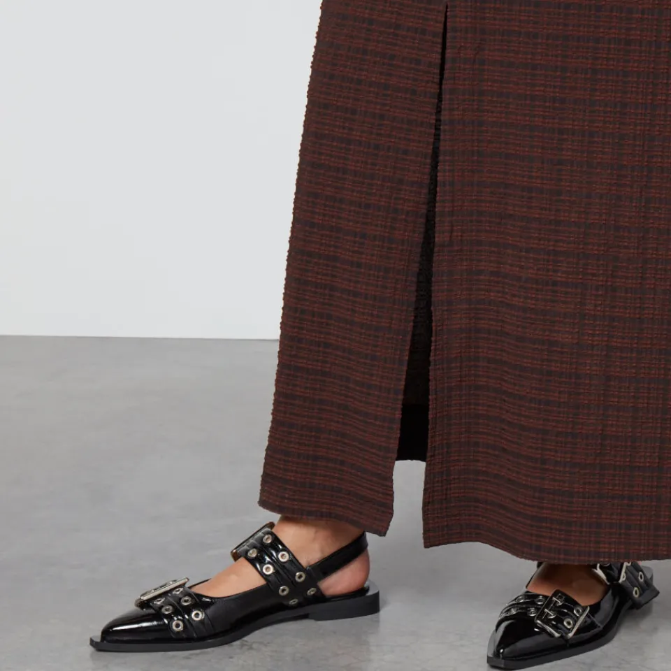 Dresses|Dresses|Ganni Checked Seersucker Maxi Dress - EU 36/UK 8