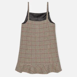 Dresses|Dresses|Ganni Checked Wool-Blend Mini Dress - 34