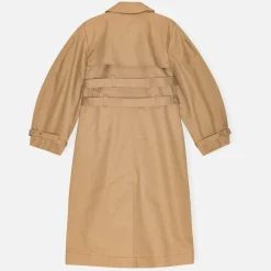 Jackets|Coats|SUI AVA Ganni Cotton-Gabardine Trench Coat - EU 36/UK 8