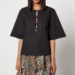 T-Shirts And Tops|Shirts And Blouses|Dr. Martens Ganni Cotton-Poplin Blouse - EU 34/UK 6