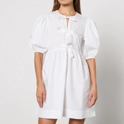 Dresses|Dresses|Ganni Cotton-Poplin Mini Dress - EU 46/UK 18