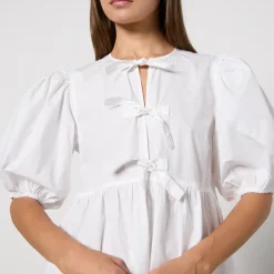 Dresses|Dresses|Ganni Cotton-Poplin Mini Dress - EU 46/UK 18