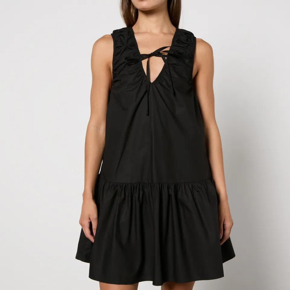 Dresses|Dresses|Ganni Cotton-Poplin Mini Dress - EU 36/UK 8