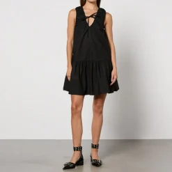 Dresses|Dresses|Ganni Cotton-Poplin Mini Dress - EU 36/UK 8